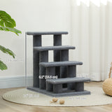 4-Step Multi-Level Carpeted Cat Scratching Post Pet Stairs
