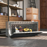 Heavy Duty Aluminum Underbody Truck Tool Box, 36 Inch Wavy Plate Tool Box Chest, Waterproof Storage Toolbox Organizer