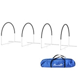 Dog Agility Kit Pet Obstacle Course Training Equipment Outdoor with Weave Poles