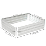 Galvanized Raised Garden Bed, 4' x 3' x 1' Outdoor Metal Planter Box