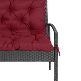 Coussin balançoire porche coussin banc jardin dossier non-glissant coussinets doux 2 places 39,4