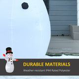 8 Ft Tall Outdoor Lighted Airblown Inflatable Christmas Lawn Decoration - Waving Snowman