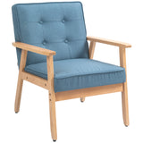 Fauteuil d'appoint du milieu du siècle, moderne, en tissu capitonné, dossier touffeté, siège de salon