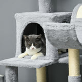 Grand arbre à chats pour chats d'intérieur, tour à chats multi-niveaux 70