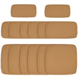Ensemble canapé rotin patio extérieur 14pc couvre coussin polyester remplacement - coussin non inclus