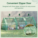 9' x 3' x 3' Portable Mini Greenhouse Tunnel Growing Tent Plants Flower Warm House w/ Zippered Roll-up Doors