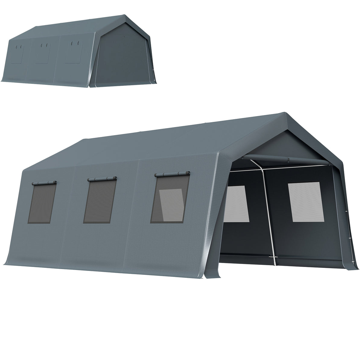 20 x 13 ft Carport, Steel Frame