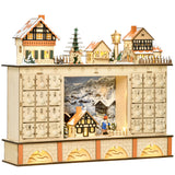 Christmas Advent Calendar, 2022 Light Up Table Xmas Wooden