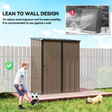 Remise de rangement extérieur 5' x 3', remise de jardin en acier avec porte verrouillable simple
