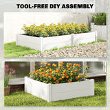 Vinyl Raised Garden Bed Kit, 6.5 x