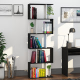 Étagère bibliothèque géométrique à 5 niveaux Étagère de présentation et de rangement Meuble de salon ou de bureau moderne pouvant servir de séparateur de pièce
