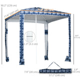 Beach Umbrella, 6.5' Easy-Assembly Sun-Shade Shelter with Sandbags and Carry Bag