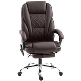 Massage Office Chair, Reclining Computer Chair with Adjustable Height and Footrest