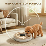 Automatic Cat Feeder for Dry Wet Food Timed Cat Dog Food Dispenser with 6 Trays 1 Ice Pack Battery Powered Light