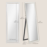 Floor Standing Mirror, Leaning or Wall Mirror with Frame for Bedroom