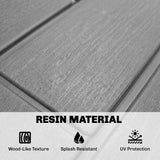 80 Gallon Resin Deck Box, Lockable Outdoor Storage Box
