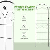 2 Pcs Garden Trellis for Climbing Plants, Outdoor Metal Trellis Plant Support Trellises for Patio