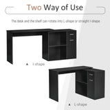 180° Rotating Home Office Corner Desk Storage Shelf Cabinet