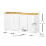 Buffet de rangement, table de buffet avec 2 portes doubles et étagères réglables pour salon