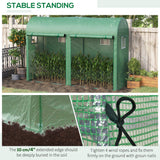 Outdoor Garden Greenhouse, Steel Greenhouse tent with 2 Doors and 4 Windows for Backyard, 9.8'x3.3'x6.6'