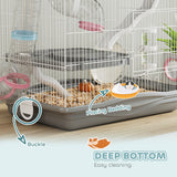 3-Tier Hamster Cage, Portable Gerbil Cage with Exercise Wheels