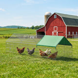 Metal Chicken Coop with UV-Resistant Cover for