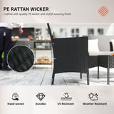 Ensemble de mobilier d'extérieur en rotin 4 pièces, ensemble de mobilier patio avec table à café 22,8