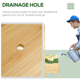 Jardinière en bois patinée avec treillis