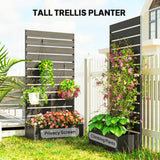 Planteur à treillis pour plantes grimpantes, lit de jardin surélevé avec treillis