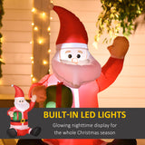 3.9ft Outdoor Christmas Lighted Inflatable Santa Claus with Gift Box