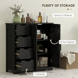 Bathroom Floor Cabinet, Farmhouse Bathroom Storage Cabinet with Adjustable Shelf