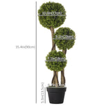 Set of 2 3FT Artificial Tree Bamboo Tree Fake Plants in Pot for Home Office Living Room Decor