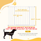 Pressure Fit Dog Gate Pet Barrier for stairs doorway, 29.9''- 42.1'' Width