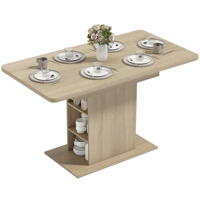 Extendable Dining Table for 4-6 People, 43.3