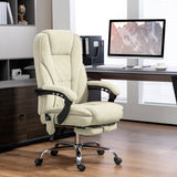 Massage Office Chair, Reclining Computer Chair with Adjustable Height and Footrest