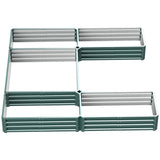 Steel Raised Garden Bed, Set of 5 Large Box Planters for Outdoor Plants Vegetables Flowers Herbs