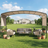 10' x 13' Retractable Pergola Canopy, Outdoor Metal Pergola Gazebo Sun Shade Shelter with Steel Frame