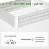 Galvanized Raised Garden Bed, 4' x 3' x 1' Outdoor Metal Planter Box