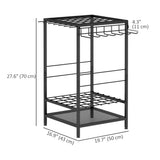 3-Tier Yard Tool Tower Rack, Garden Tool Organizer with 14 Hooks for Long-Handled Rakes