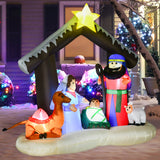 6ft Christmas Inflatable Decoration with Bible Arch of Jesus' Birth Easy Set-Up Blow UP Decoration for Holiday Yard