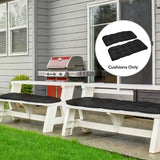 Set of 2 Patio Bench Replacement Cushions, 2 Seater Outdoor Loveseat Cushion Seat Pad, 43