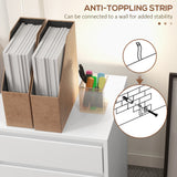 4 Drawer File Cabinet, Vertical Filing Cabinet with Wheels, Modern Printer Stand for Home Office