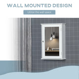 Bathroom Mirror Cabinet, Wall Mounted Medicine Cabinet with Door and Shelves