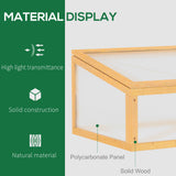 Wooden Cold Frame Greenhouse Garden Portable Raised Planter with Openable Top for Indoor, 35.5