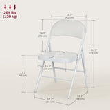 Set of 4 Metal Foldable Chairs