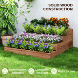 4-Tier Raised Garden Bed, Vertical Wooden Elevated Planter Box Kit with Liner for Vegetable