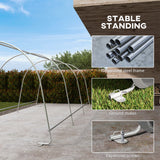 10' x 20' Portable Shed, Galvanised Steel Frame for Garden Tools