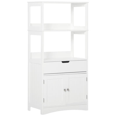 Bathroom Floor Cabinet, Free Standing Kitchen Cabinet with Shelves, Drawer and Doors