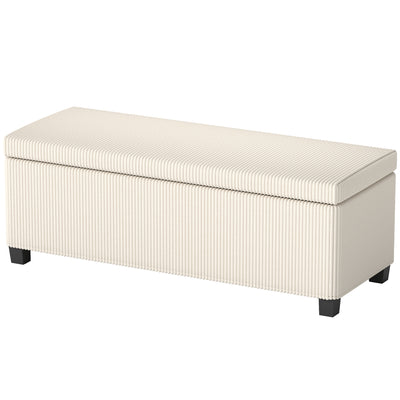44 Inches Ottoman with Storage, Corduroy End of Bed Bench for Living Room