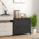 2 Drawer File Cabinet, Lockable Filing Cabinet with Adjustable Hanging Bar for Letter, A4